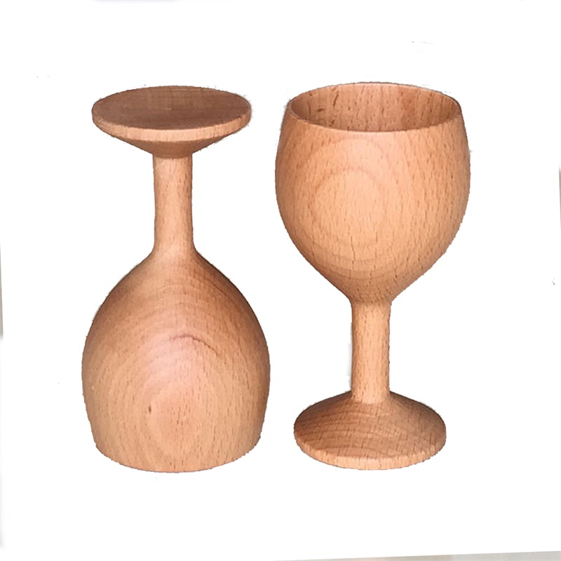 SMPSH002 4.5 oz Wood Vintage Goblet Cup