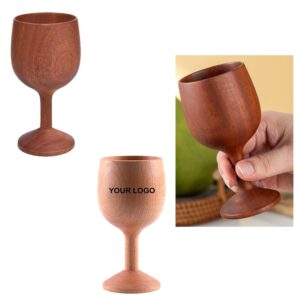 SMPSH002 4.5 oz Wood Vintage Goblet Cup