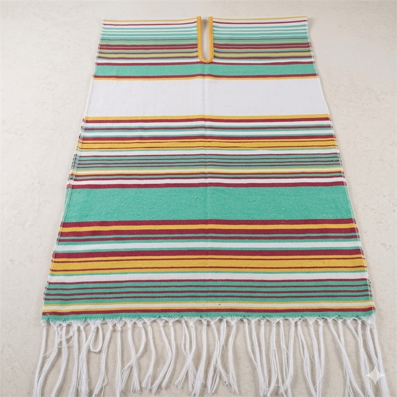 SMPSH004_B SMPSH004 Mexican Stripe Baja Poncho for Youth