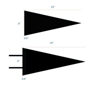 SMPSH032 Felt Pennant Flag 8"x18"