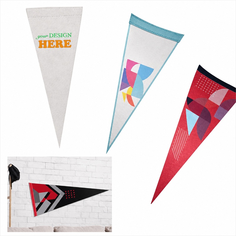 SMPSH033_L SMPSH033 Large Felt Pennant Banner 12"x30"