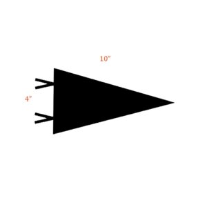 SMPSH035_B SMPSH035 Small Felt Pennant Flag 4"x10"