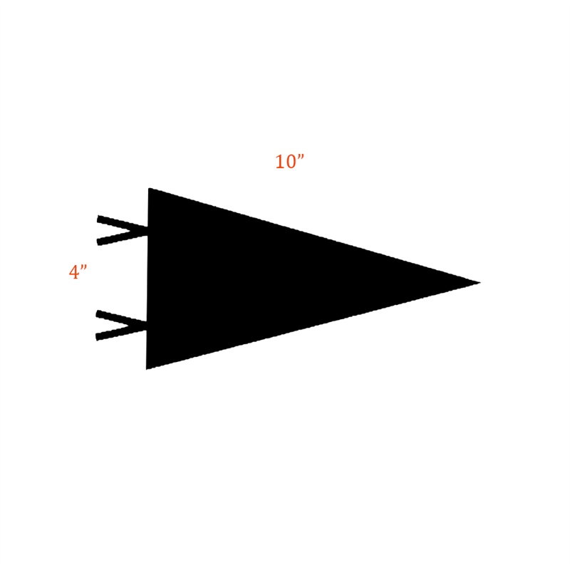 SMPSH035_B SMPSH035 Small Felt Pennant Flag 4"x10"