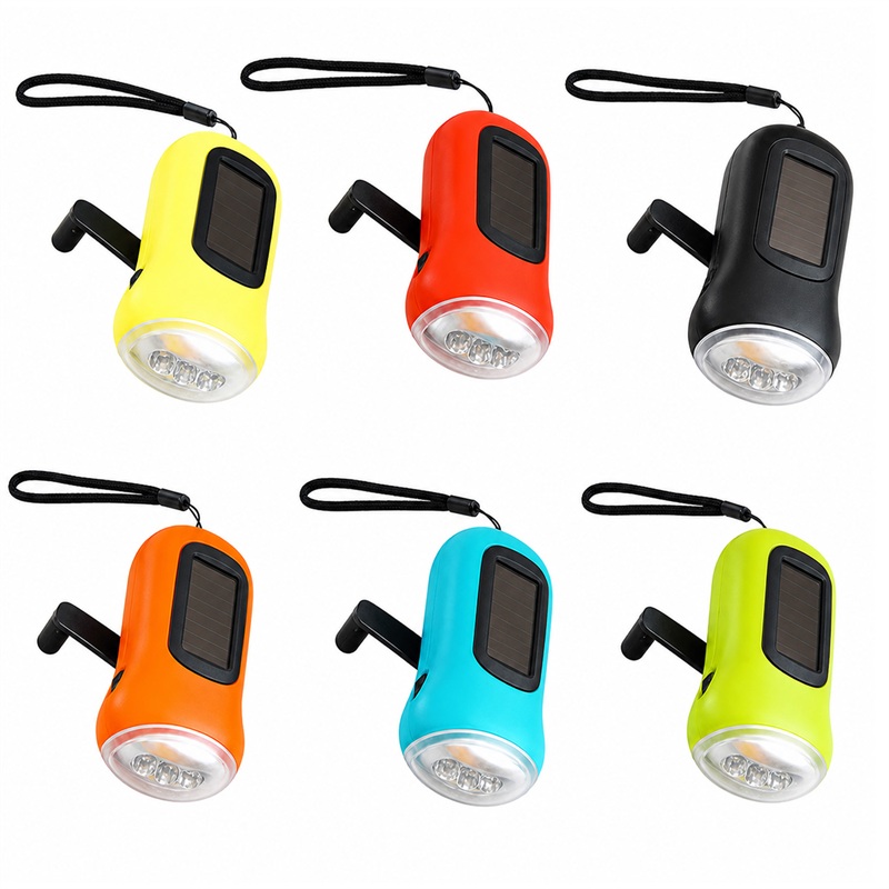 SMPSH041_B SMPSH041 Hand Crank Solar Flashlight