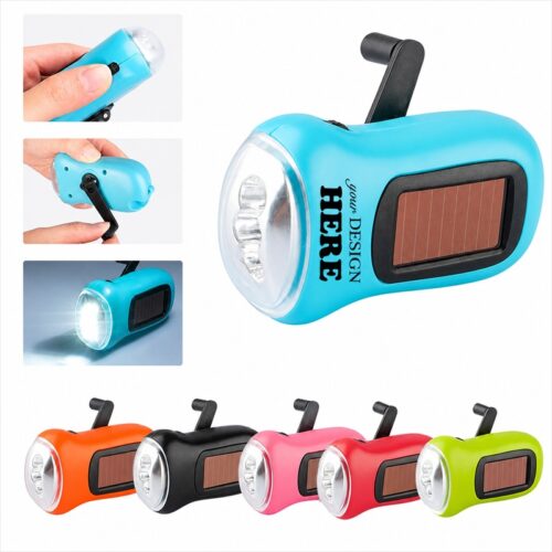 SMPSH041 Hand Crank Solar Flashlight
