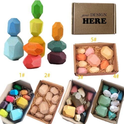 SMPSH058 Wooden Stone Stacking Toys