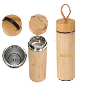 SMPSH060 Insulated Bamboo Water Bottle