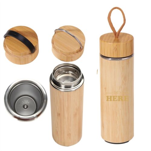 SMPSH060 Insulated Bamboo Water Bottle