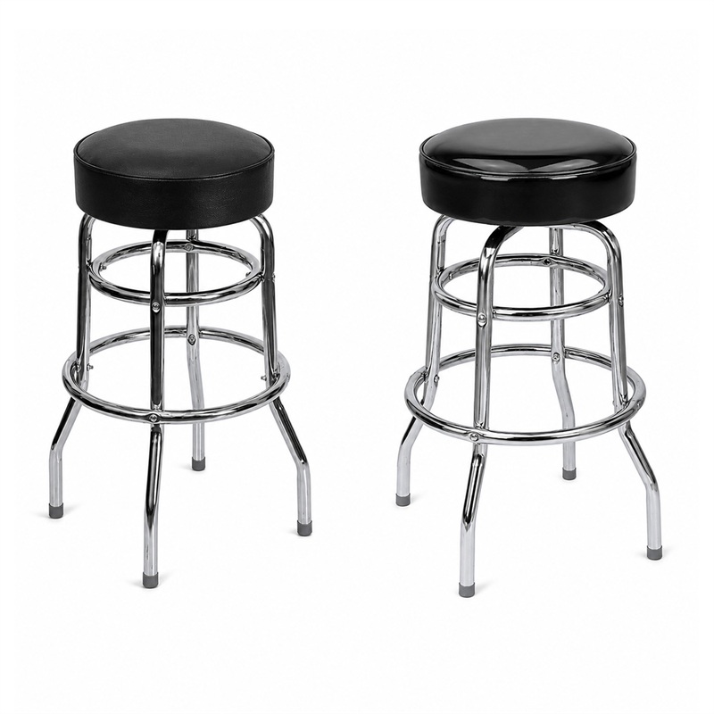 SMPSH065 Double Ring Swivel Chrome Bar Stool