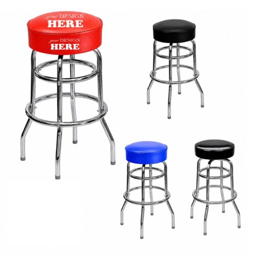 SMPSH065 Double Ring Swivel Chrome Bar Stool