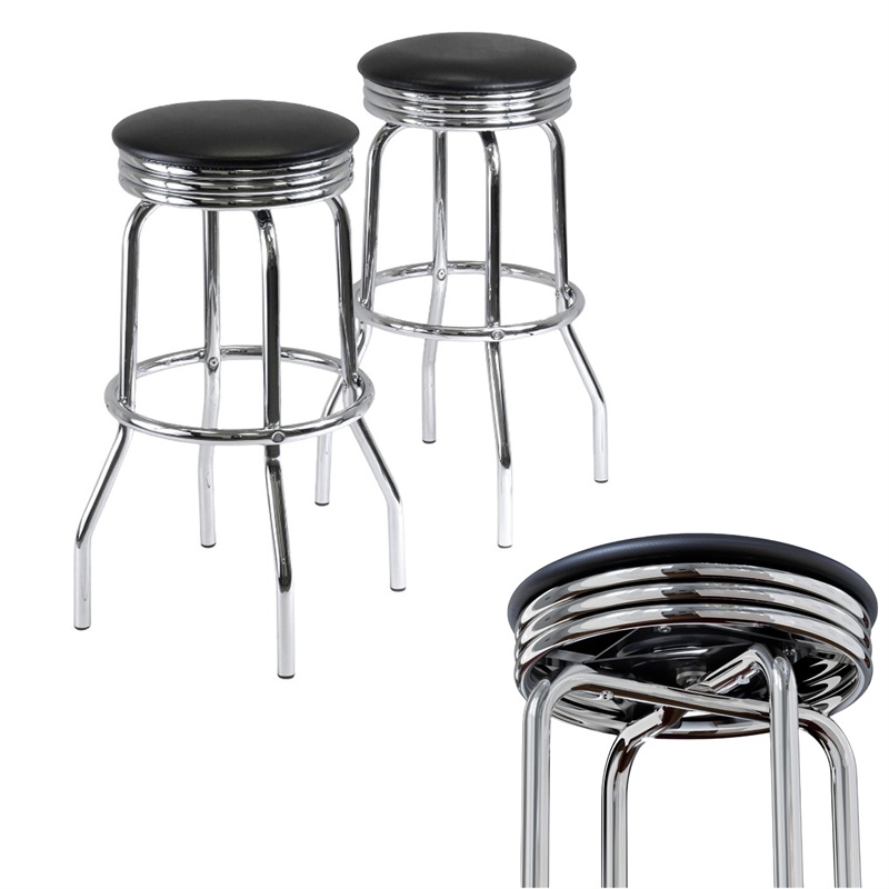SMPSH073 Single Ring Chrome Bar Stool