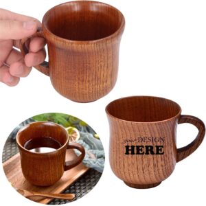 SMPSH078 10 oz Wooden Cup w/ Handle