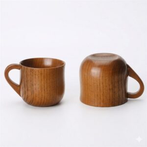 SMPSH079 6.5 oz Natural Wood Coffee Mug