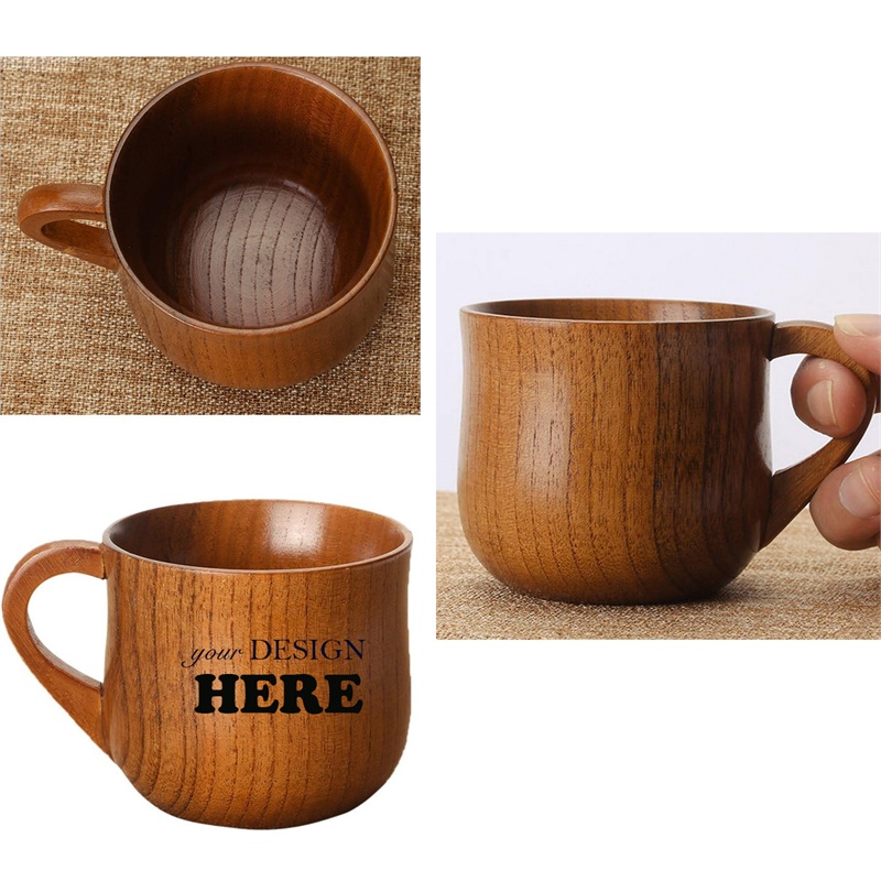 SMPSH079 6.5 oz Natural Wood Coffee Mug