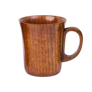 SMPSH082_B SMPSH082 9 oz Hand-carved Wood Tea Cup