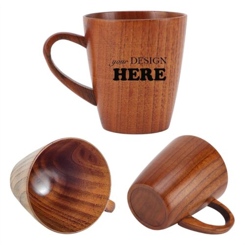 SMPSH083 9 oz Wooden Anti-scald Handle Cups