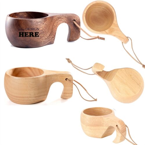 SMPSH085 6.8 oz Wood Kuksa Travel Mug w/ Carry Cord