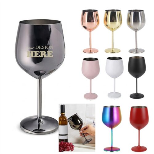 SMPSH087 17 oz Stainless Steel Wine Goblet