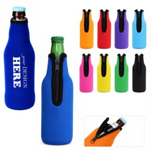 SMPXL040_L SMPXL040 Neoprene Zipper Bottle Sleeve