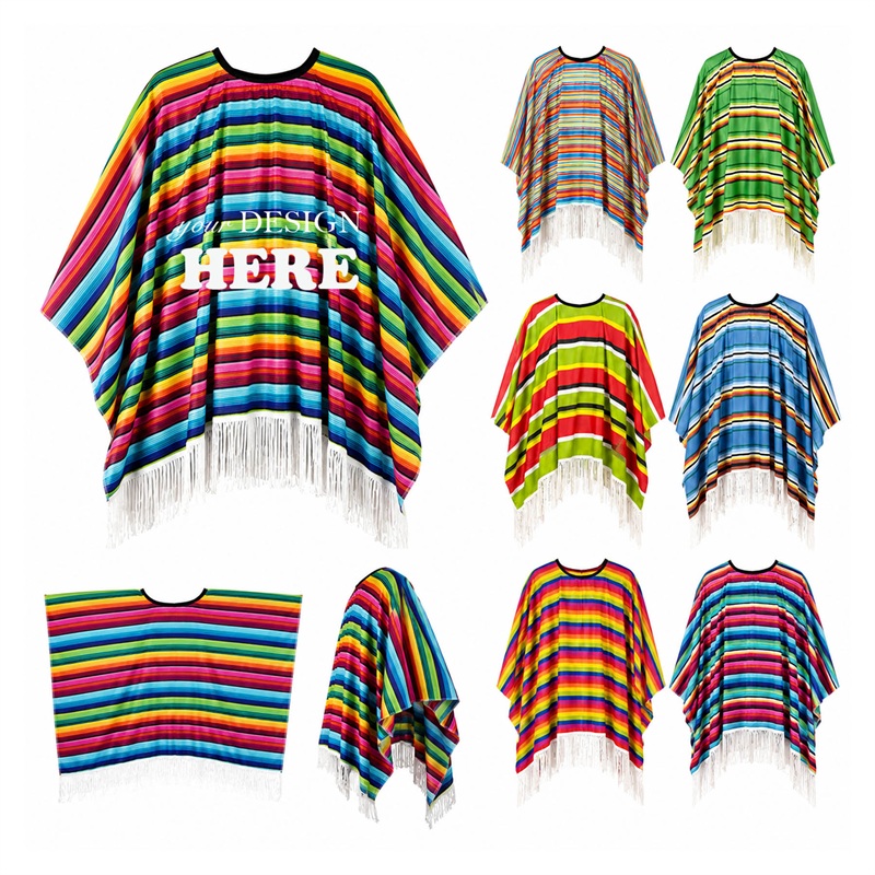 SMPXL042_L SMPXL042 Mexican Costume Poncho