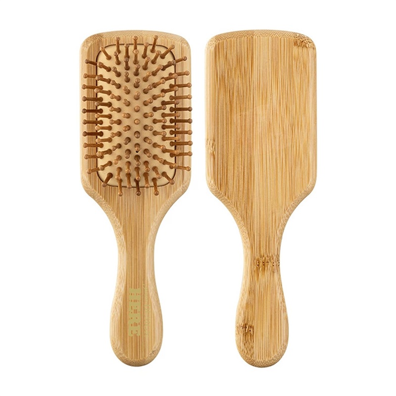 SMPXL052_L SMPXL052 Bamboo Rectangular Hair Brush 8"