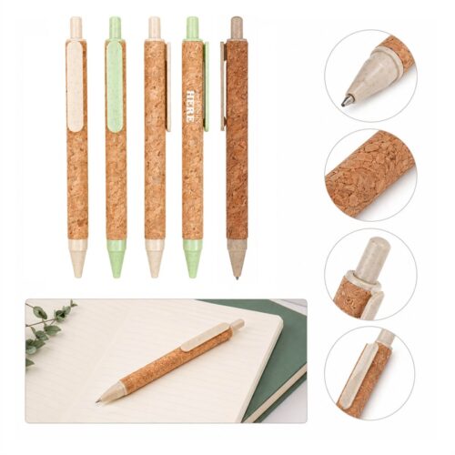 SMPXL058 Cork Retractable Ballpoint Pen