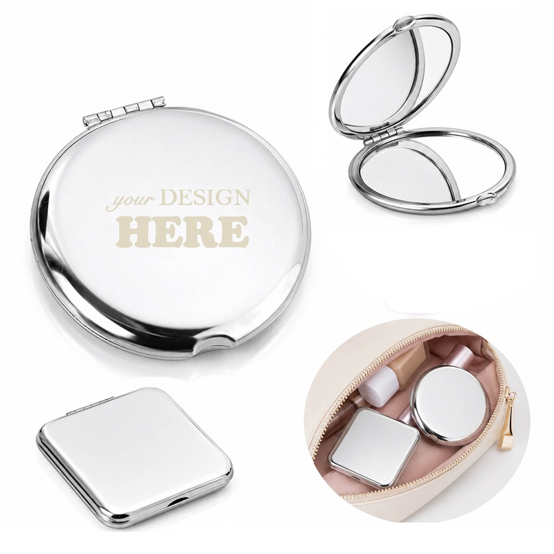 SMPXL067 Stainless Steel Pocket Compact Mirror