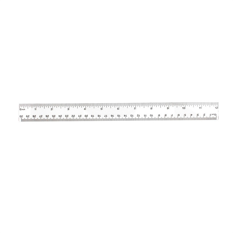 SMPXL090_B SMPXL090 Clear Plastic Ruler 12"