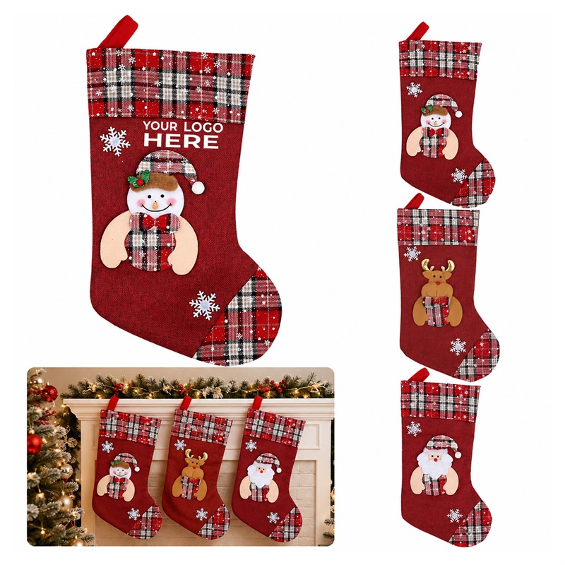 SMPXL106_L SMPXL106 Applique Christmas Stocking