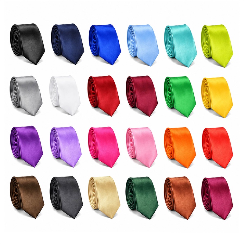 SMPXL116_B SMPXL116 Solid Satin Necktie