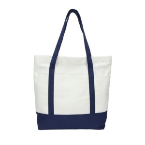 SMPZY005_B SMPZY005 2-Tone Canvas Tote Bag