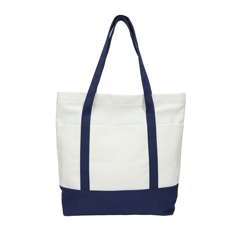 SMPZY005_B SMPZY005 2-Tone Canvas Tote Bag