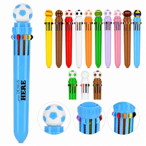 SMPZY010 Sports Ball Multicolor Retractable Pen