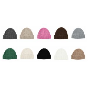 SMPZY014_B SMPZY014 Rib Knit Cuffed Beanie
