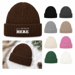 SMPZY014_L SMPZY014 Rib Knit Cuffed Beanie
