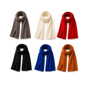 SMPZY015_B SMPZY015 Solid-Color Rib-Knit Scarf