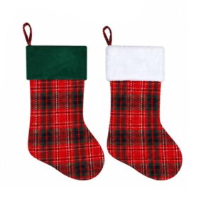 SMPZY023_B SMPZY023 Plaid Christmas Stocking