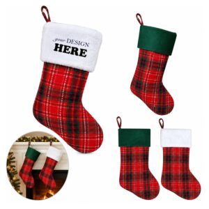 SMPZY023_L SMPZY023 Plaid Christmas Stocking