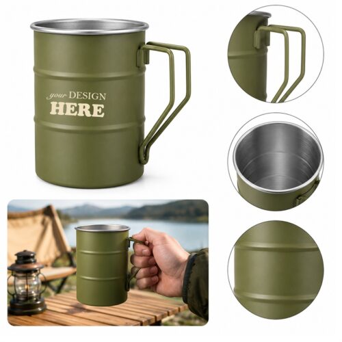 SMPZY033_L SMPZY033 12 oz 304 Stainless Steel Camping Mug