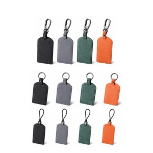 SMPZY036_B SMPZY036 Faux Suede Card Holder Keychain