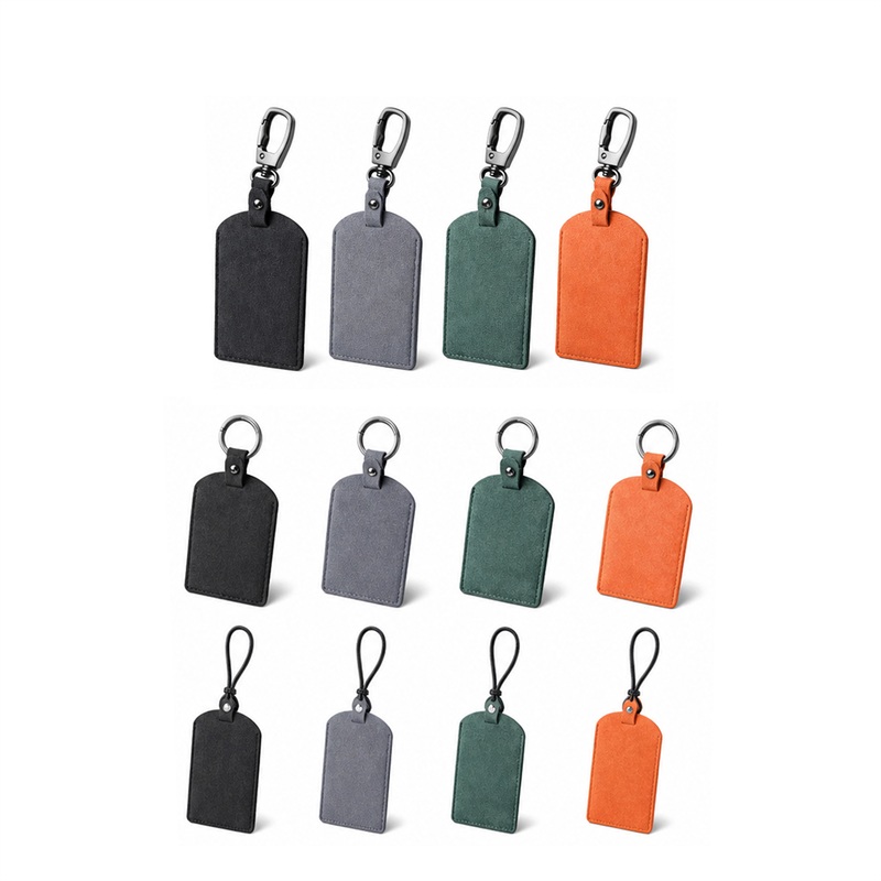 SMPZY036_B SMPZY036 Faux Suede Card Holder Keychain