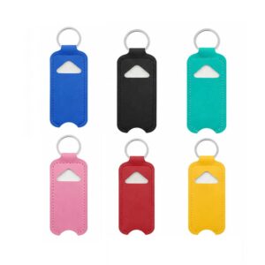 SMPZY050 Faux Leather Lipstick Holder Keychain