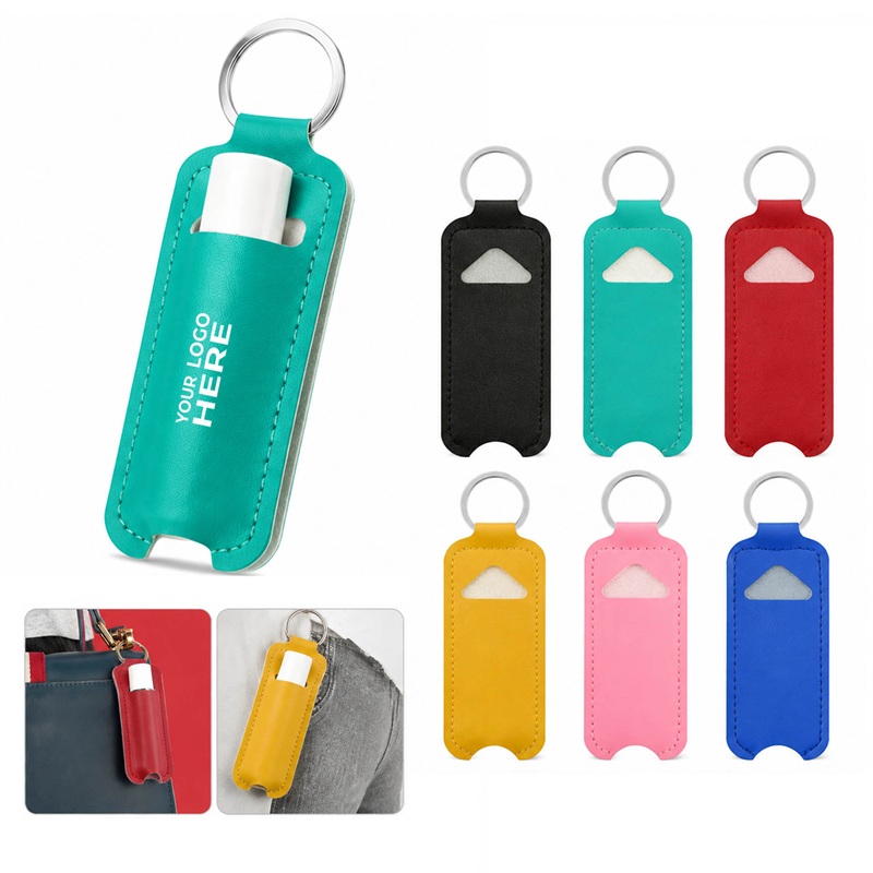 SMPZY050 Faux Leather Lipstick Holder Keychain