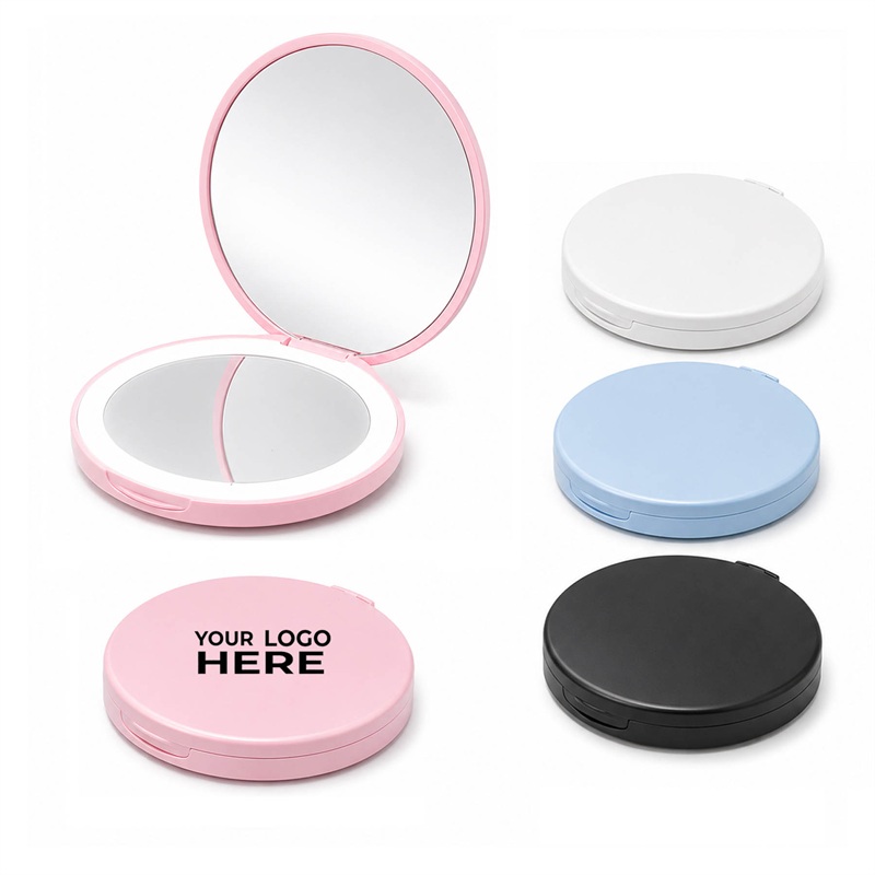 SMPZY057_L SMPZY057 2X LED Compact Makeup Mirror
