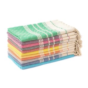 LMGSC072_B LMGSC072 Cotton Blend Fringed Beach Towel