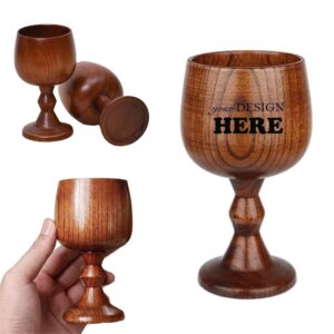 SMPSH096_L SMPSH096 Wooden Wine Chalice