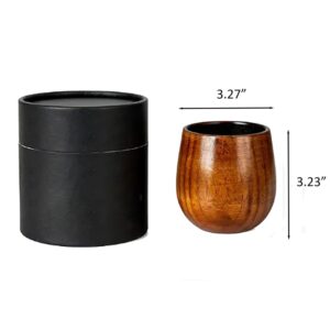 SMPSH098 8 oz Charred Jujube Wood Whiskey Tumbler