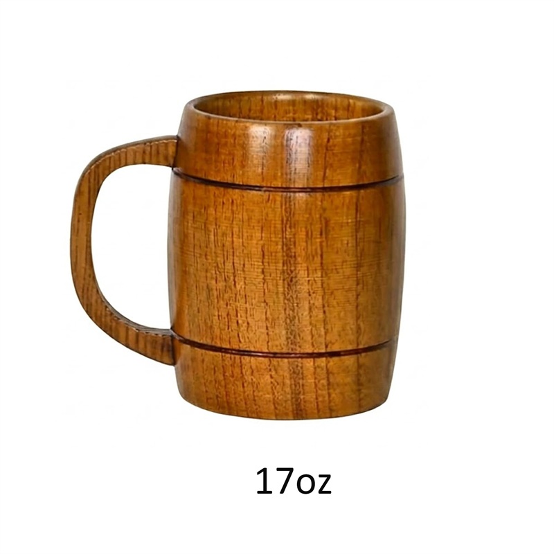 SMPSH099 18 oz Barrel Wooden Beer Mug