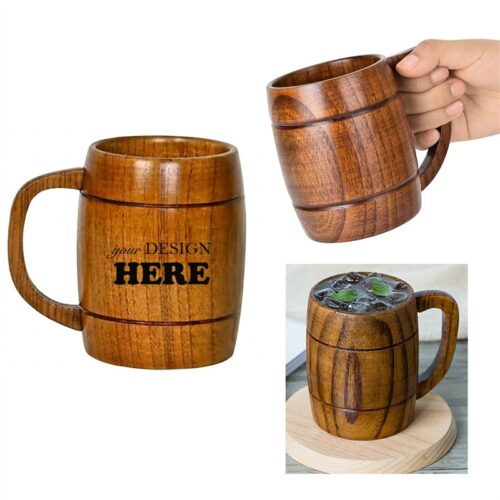 SMPSH099 18 oz Barrel Wooden Beer Mug
