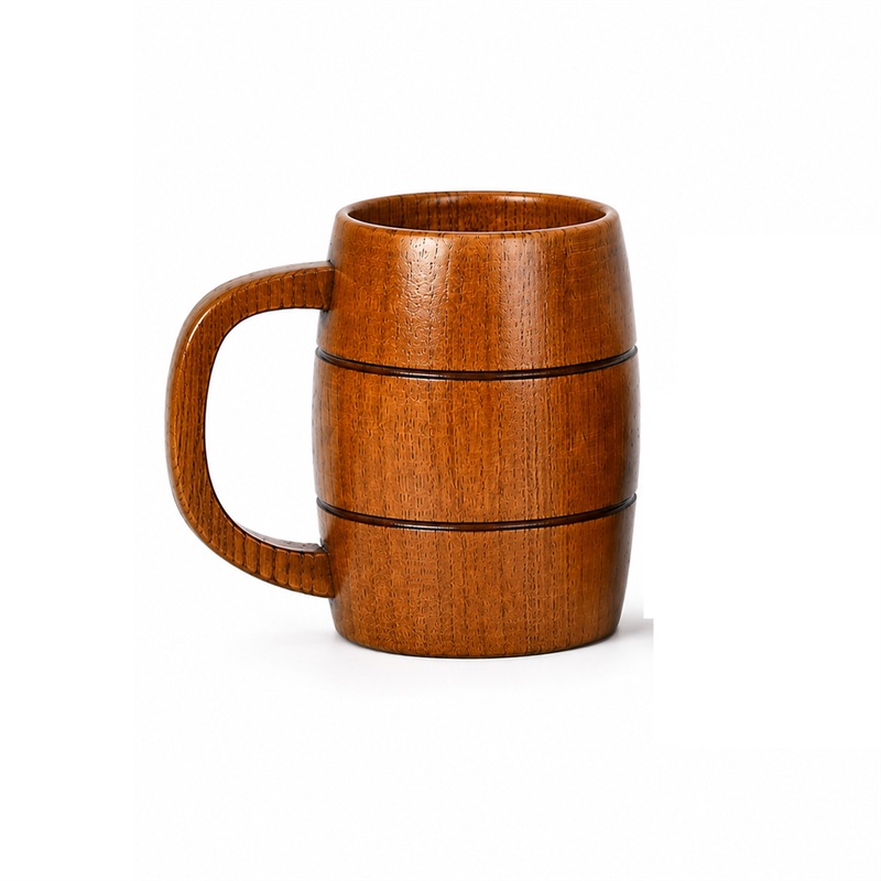 SMPSH100 12 oz Wooden Beer Viking Mug